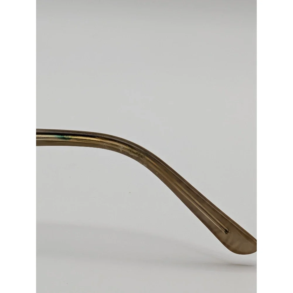 Oleg Cassini OCO505 Eyeglasses Frames Only Silver Full Rim Crystal Hinge 53mm